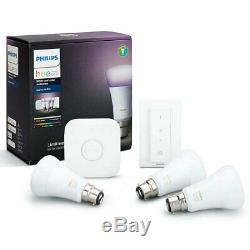 Philips Hue Wi-Fi Starter Bridge/Dimmer Switch White/Colour B22 LED Light Bulb