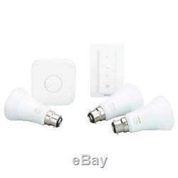 Philips Hue Wi-Fi Starter Kit/Bridge/Dimmer Switch/White B22 LED Light Bulb