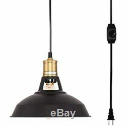 Plug-in Pendant Light With 16.4 Cord And On/Off Dimmer Switch, Upgraded