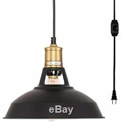 Plug-in Pendant Light With 16.4 Cord And On/Off Dimmer Switch, Upgraded