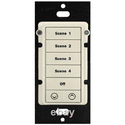 PulseWorx UPB Wall Controller with Load Dimmer, 7 Button, Light Almond