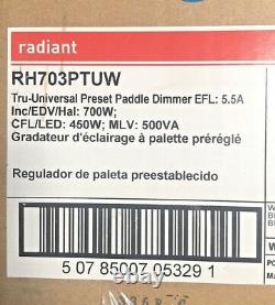 (QTY 10) Legrand RH703PTUW Reset Paddle Dimmer