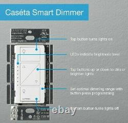 QTY 5. Lutron Caseta Wireless Smart Lighting Dimmer Switch Starter Kit