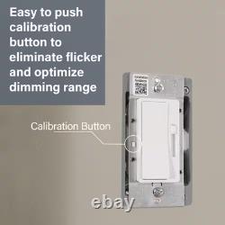 Radiant 150W Rocker Dimmer for Led/Cfl/Halogen/Incandescent Bulbs, 3-Way/1-Pole