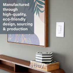 Radiant 150W Rocker Dimmer for Led/Cfl/Halogen/Incandescent Bulbs, 3-Way/1-Pole