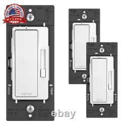 Radiant 450W LED Dimmer Light Switch 3-Way Rocker White 3-Pack Pass & Seymour