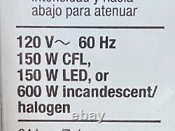 SIX Lutron DVWCL-153PH-LA Diva CFL/LED Single-Pole/3-Way Dimmer, Light Almond