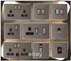 Screwless Black Nickel, Usb Plug Sockets, Led & Standard Dimmers, Light Switch