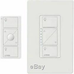 Set of 4. Lutron P-PKG1W-WH-R 120V Smart Lighting Dimmer Switch And Remote Kit