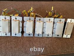 Seven (7) CONTROL 4 C4-DIM1-Z LIGHT ALMOND DIMMER SWITCHES GREAT CONDITION