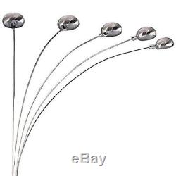 Silver Arch Floor Lamp 84in Adjustable Dome Dimmer Switch Modern 5 Arm Light New