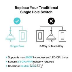 Single Pole Switch, 2.4GHz Wi-Fi, Certified