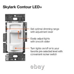 Skylark Contour LED+ Dimmer Switch for LED and Incandescent Bulbs, Single-Pole
