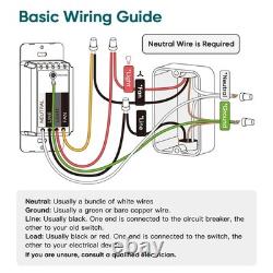 Smart Ceiling Fan Control and Dimmer Light Switch 2PACK, Neutral Wire Needed Smart Ceiling Fan Control and Dimmer Light Switch 2PACK, Neutral Wire Needed