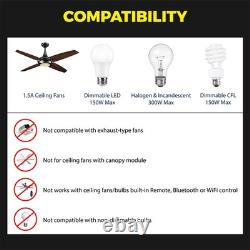 Smart Ceiling Fan Control and Light Dimmer Switch, Compatible with Alexa/Goog