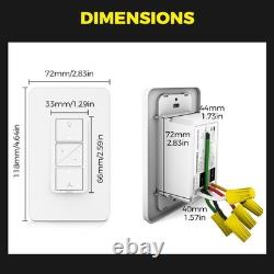 Smart Ceiling Fan Control and Light Dimmer Switch, Compatible with Alexa/Goog