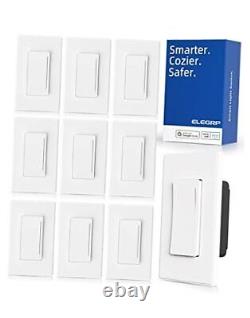 Smart Dimmer Light Switch DTR30, Single Pole or 2.4GHz Wi-Fi 3 Way 10 White