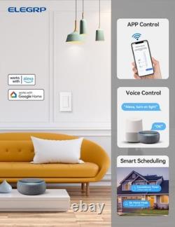 Smart Dimmer Light Switch DTR30, Single Pole or 3 Way, 2.4GHz Wi-Fi Touch Dim