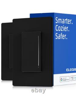 Smart Dimmer Light Switch DTR30, Single Pole or 3 Way, 2.4Ghz Wi-Fi Touch Dimmer