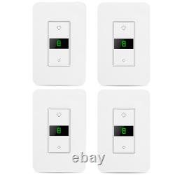 Smart Dimmer Light Switch works with alexa google home Neutral Wire Needs 4pack