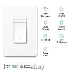 Smart Dimmer Switch 3-Pack Alexa & Google Home Compatible, Voice Control