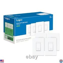 Smart Dimmer Switch 4-Pack, Single Pole, Wi-Fi, & Google Home Compatible