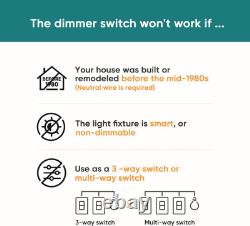 Smart Dimmer Switch 4 Pack, Smart Switch Works with Alexa and Google Home, 2