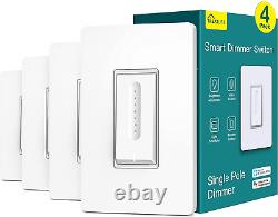 Smart Dimmer Switch 4 Pack, Treatlife Smart Light Switch Works with Alexa and Go