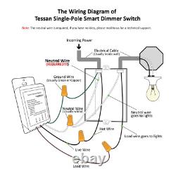 Smart Dimmer Switch, Dimmable Wifi LED Light Dimmer Switch, Compatible with Ale