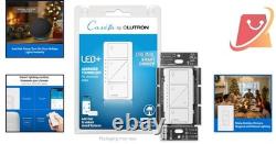 Smart Dimmer Switch LED 150W Single-Pole 3-Way No Neutral Required White