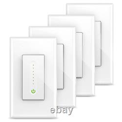 Smart Dimmer Switch, Needs Neutral Wire, 2.4Ghz Smart Light Switch for Dimmable