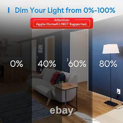 Smart Dimmer Switch Single Pole Meross Smart Wifi Light Switch for Dimmable LE