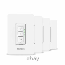 Smart Dimmer Switch, TESSAN Dimmable WiFi LED Light Dimmer Switch, Compatible