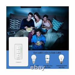 Smart Dimmer Switch, TESSAN Dimmable WiFi LED Light Dimmer Switch, Compatible