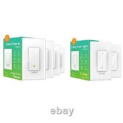 Smart Dimmer Switch Work, Neutral Wire Required 2.4GHz Wi-Fi Switch, Single P