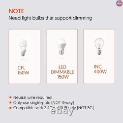 Smart Dimmer Switch with Remote Control 2 Pack Wi-Fi Light Switches