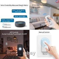 Smart Dimmer Switch with Remote Control 2 Pack Wi-Fi Light Switches