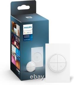 Smart Dimmer Switch with Remote, White 1 Pack Turns Hue Lights On, Off