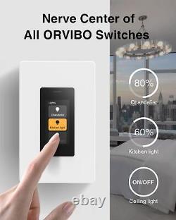 Smart Dimmer Switch with Touchscreen, ORVIBO Matter-Certified Wi-Fi Dimmable