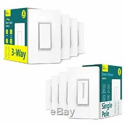 Smart Light Dimmer Switch 4Pack+3-Way Switch 4Pack Bundles