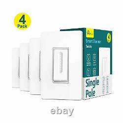 Smart Light Dimmer Switch 4Pack+3-Way Switch 4Pack Bundles