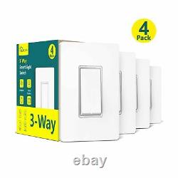 Smart Light Dimmer Switch 4Pack+3-Way Switch 4Pack Bundles
