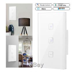 Smart Light Dimmer Wall Touch Control WiFi Light Switch Work with Alexa Google