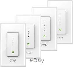 Smart Light Switch Dimmer Wifi Work Alexa Home Single-Pole Remote Control 4 Pack