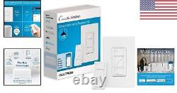 Smart Lighting Dimmer Switch and Remote Kit White Control Your Lights Any