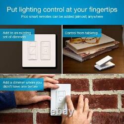 Smart Lighting Dimmer Switch and Remote Kit White Control Your Lights Any