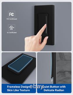 Smart Wi-Fi Dimmer Switch, 6 Pack, Alexa/Google Compatible, Matte Black