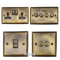 Spectrum Antique Bronze SAB3 Light Switches, Plug Sockets, Dimmers, Cooker, TV