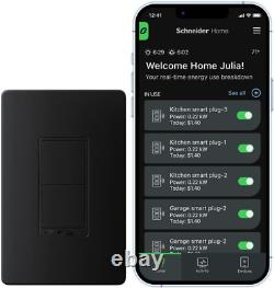 Square D X Series 15 Amp Wifi Energy Monitoring Dimmer Light Switch, Single-Pole