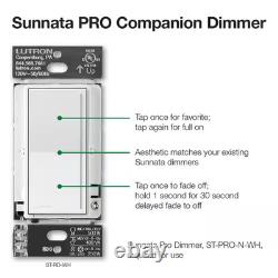 Sunnata Pro LED+ Touch Dimmer Switch, 500W ELV/MLV, 250W LED, Single Pole/Multi